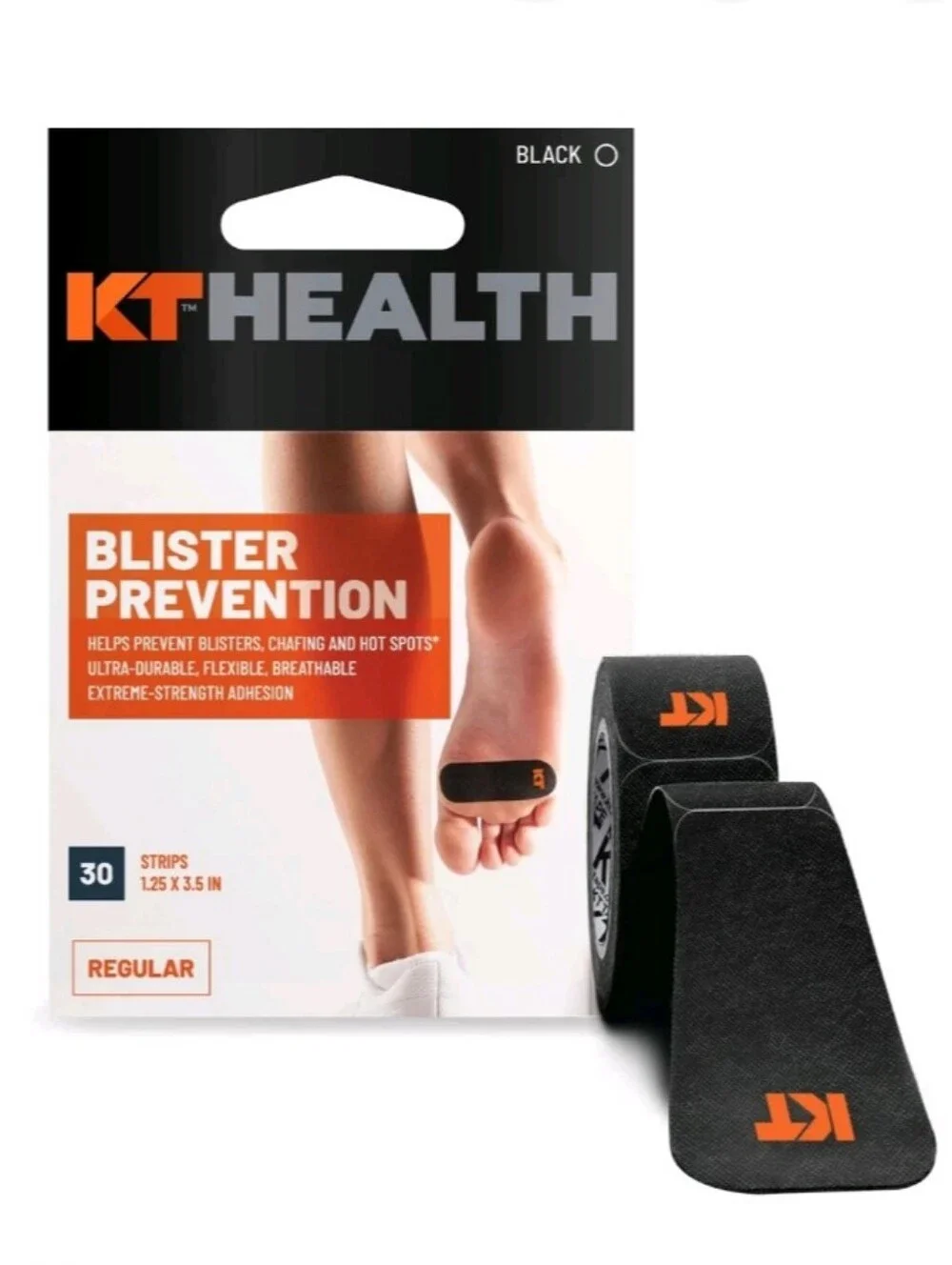 New KT Health Blister Prevention Tape Black 30 Count